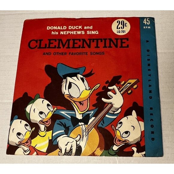 Vintage Disney Donald Duck And His Nephews Sing Clementine Record LG-701 BB33 - Picture 1 of 5